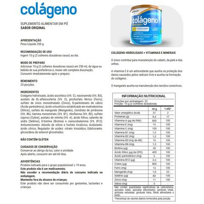 Imagem de Colageno Hidrolisado Sabor Original Lata 250g Maxinutri