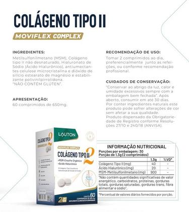 Imagem de Colágeno Tipo 2 com Ácido Hialurônico 60 cápsulas Lauton