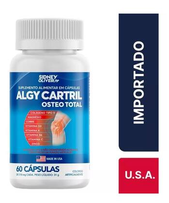 Colágeno tipo ii algy cartril osteo total made in usa 60 cápsulas ...