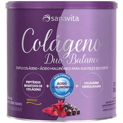 Imagem de Colágeno Verisol em Pó Duo Balance Sanavita (Hidrolisado + Verisol e Ácido Hialurônico) - Pele Corpo Cabelos e Unhas