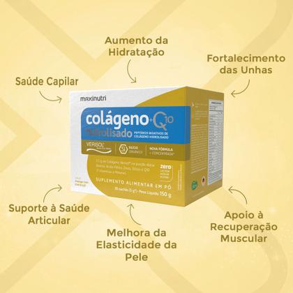 Imagem de Colágeno Verisol Sachê Q10 Maxinutri Sabor Manga Maracujá
