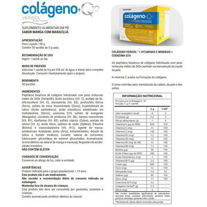 Imagem de Colágeno Verisol Sachê Q10 Maxinutri Sabor Manga Maracujá