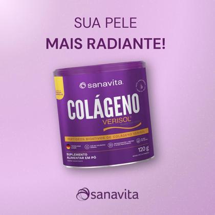 Imagem de Colágeno Verisol Sanavita para Pele Cabelos e Unhas 120g com Vitaminas 2,5g Peptídeos Bioativos