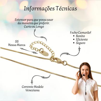 Imagem de Colar Arvore da Vida Semi Joias Banhado Ouro 18k Presente Mae Esposa Aniversario