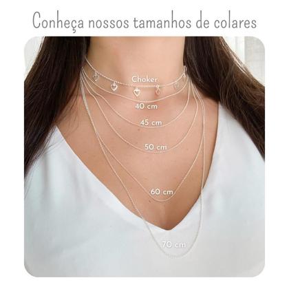 Imagem de Colar Bolinhas 60cm Prata 925