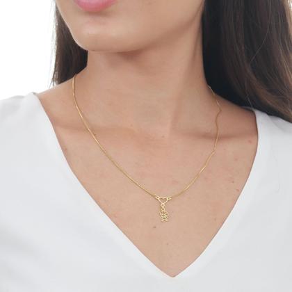 Imagem de Colar Canga Coração Pingente Um Menino Banhado a Ouro 18K