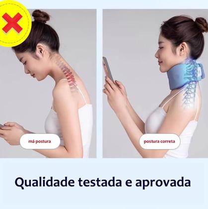 Imagem de Colar Cervical Espuma Apoio Pescoço Coluna Postura Dormir