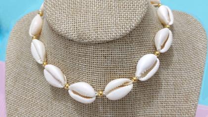 Imagem de Colar choker ajustavel buzios natural concha