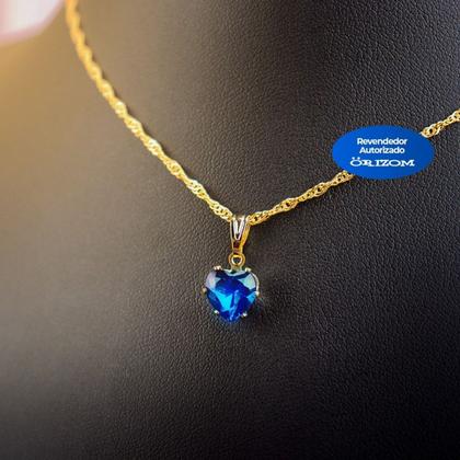 Imagem de colar choker banhado aço inox coraçao zirconia feminino moda delicado presente qualidade premium