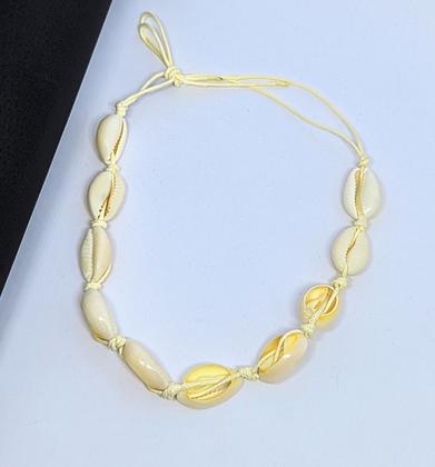 Imagem de Colar Choker Conchas Búzios natural olho grego Fio Encerado com concha Gargantilha Tendência Moda Verão Praia