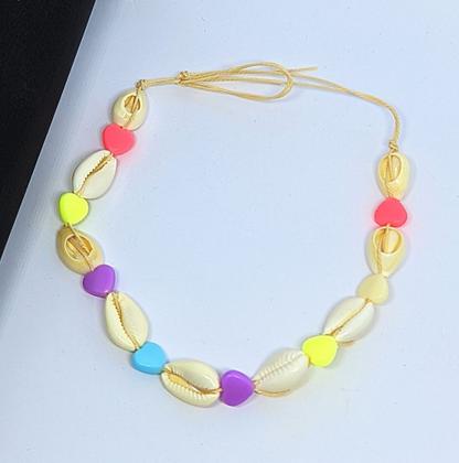 Imagem de Colar Choker Conchas Búzios natural olho grego Fio Encerado com concha Gargantilha Tendência Moda Verão Praia