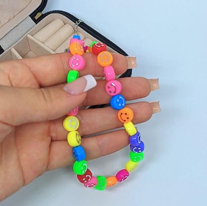 Imagem de Colar Choker Gargantilha Miçangas Coloridas Smile Virginia Zé Tendência Moda Blogueira Cordão Praia Verão