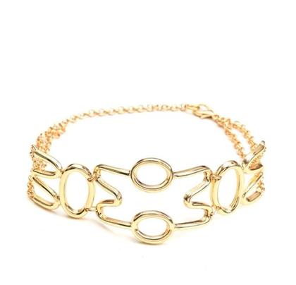 Imagem de Colar Choker Inspiração Thassia Naves Folheado Ouro 18k Dourado Moda Blogueira Lançamento Tendência Gargantilha