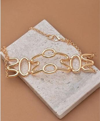 Imagem de Colar Choker Inspiração Thassia Naves Folheado Ouro 18k Dourado Moda Blogueira Lançamento Tendência Gargantilha