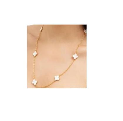 Imagem de Colar Choker Trevo Virginia Pedra Verde Ou Branco Sorte