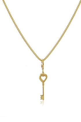 Imagem de Colar com Pingente de Chave com Argolinha Banhado em Ouro 18k