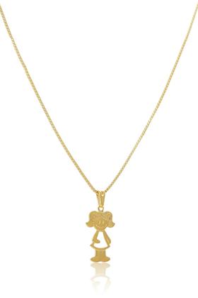 Imagem de Colar Com Pingente De Menina Banhado Em Ouro 18k F027