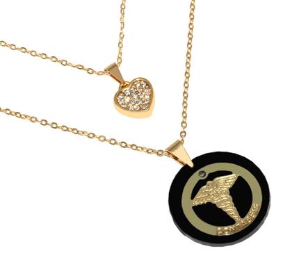 Imagem de Colar Cordão Duplo Curso Contabilidade Folheado Ouro 18k