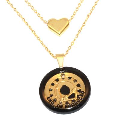 Imagem de Colar Cordão Duplo Minha Profissão Radiologia Folheado