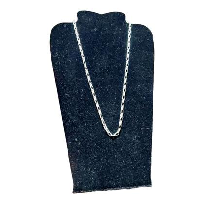 Imagem de COLAR Corrente Aço Inox grossa Tijolinho 4.0 mm 60 cm prata