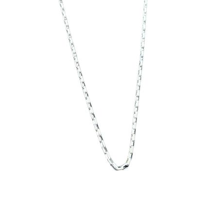 Imagem de COLAR Corrente Aço Inox grossa Tijolinho 4.0 mm 60 cm prata