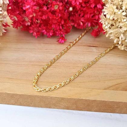Imagem de Colar Corrente com Elos Duplos Folheado em Ouro 18k SoftJoias 