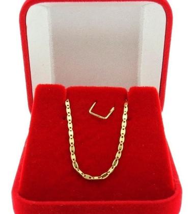 Imagem de Colar Corrente Feminina 50cm Piastrine Em Ouro 18k 750