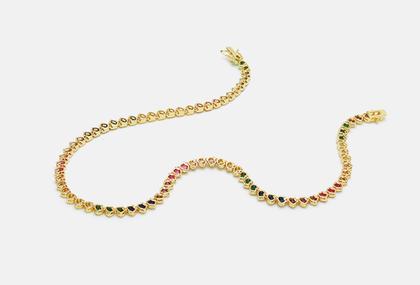 Imagem de Colar Corrente Feminino Gargantilha Choker Riviera Folheado