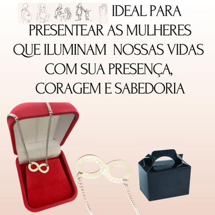 Imagem de Colar Corrente feminino pingente infinito Gargantilhas