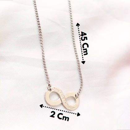 Imagem de Colar Corrente feminino pingente infinito Gargantilhas