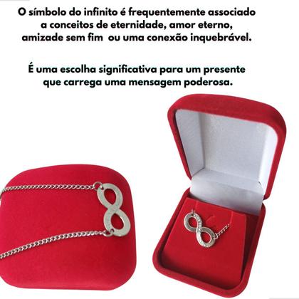 Imagem de Colar Corrente feminino pingente infinito Gargantilhas