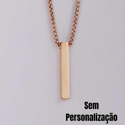 Imagem de Colar Corrente Gravação Personalizada A laser 4 Cores Luxo