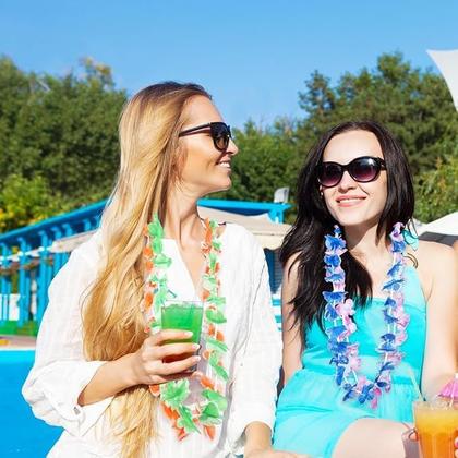 Imagem de Colar de flores tropicais Hawaiian Leis TSMJUWND 50 unidades