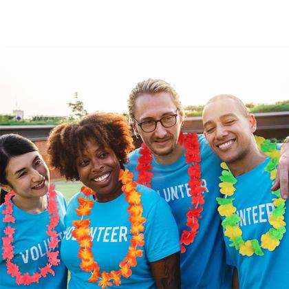 Imagem de Colar de flores tropicais Hawaiian Leis TSMJUWND 50 unidades