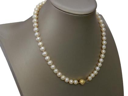 Imagem de Colar de Pérolas Naturais Europeu com Fecho em Ouro 18K