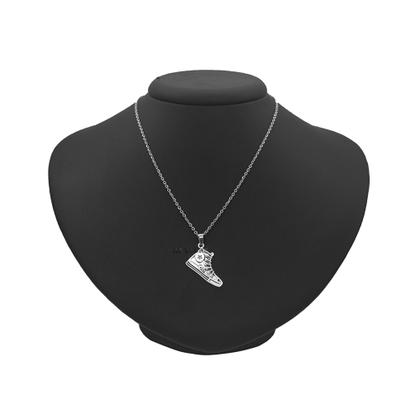 Imagem de Colar de Tênis Estrela sapato com estrelinha masculino feminino prata prateado corrente gargantilha