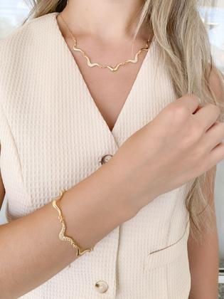 Imagem de Colar Delicado Inspiração com Detalhes em Zircônias + Brinde