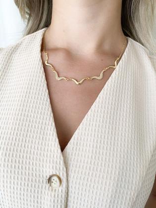 Imagem de Colar Delicado Inspiração com Detalhes em Zircônias + Brinde