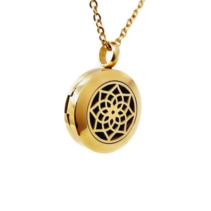 Imagem de Colar Difusor Flor da Vida em AÇO INOXIDÁVEL - ANTIALÉRGICO - DOURADO