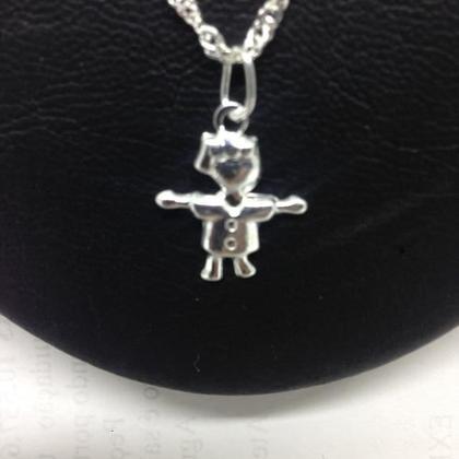 Imagem de Colar E Pingente De Menina Filha Em Prata Italiana 925 45cm