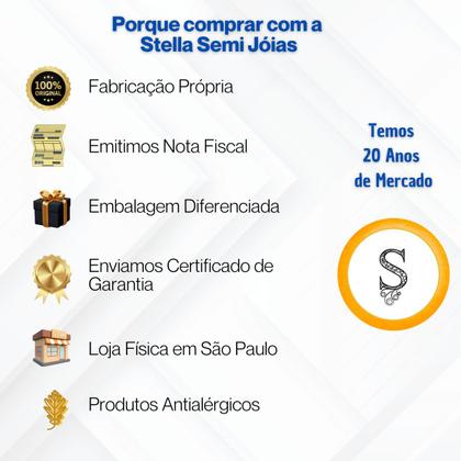 Imagem de Colar Espirito Santo e Cruz com pedras de Zircônias Banhado Ouro 18k