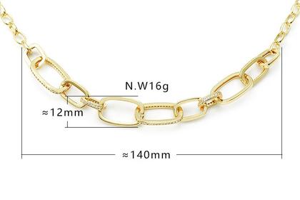 Imagem de Colar Feminino Choker Gargantilha Elos Semi Joias Ouro 18k Rodio Branco