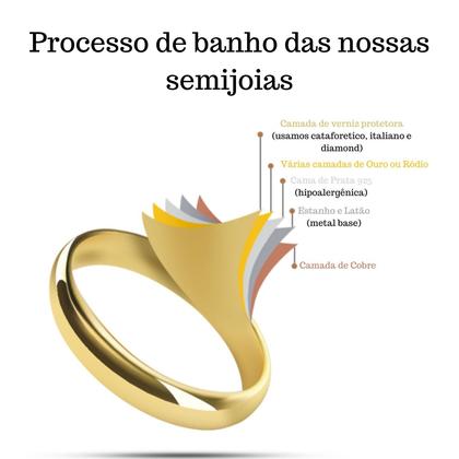 Imagem de Colar Feminino Choker Gargantilha Elos Semi Joias Ouro 18k Rodio Branco