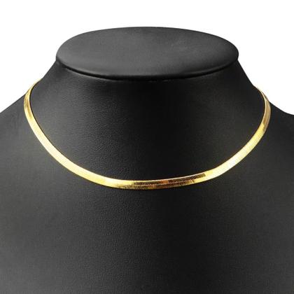 Imagem de Colar feminino choker laminada dourado original barato