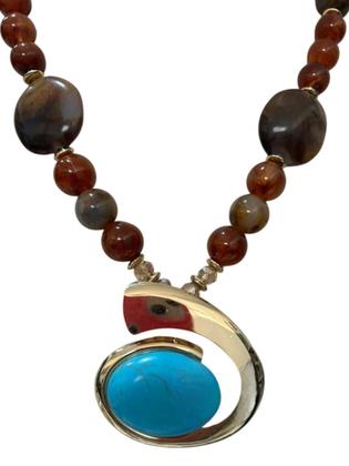 Imagem de Colar Feminino Com Cordão E Resina Kit Com Brinco Tendência