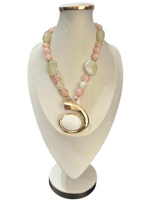 Imagem de Colar Feminino Com Cordão E Resina Kit Com Brinco Tendência