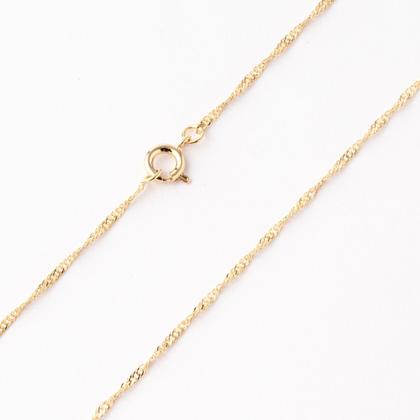 Imagem de Colar Feminino Corrente Singapura 40cm com Extensor Banhada a Ouro 18k Envio Imediato