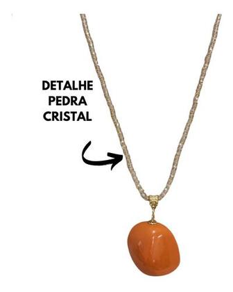 Imagem de Colar Feminino Maxi Cristal Kit Com Brinco Elegante Cristal