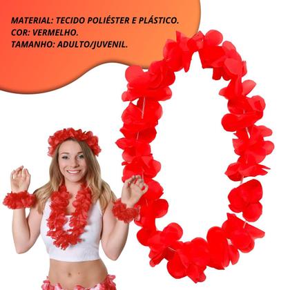 Imagem de Colar Havaiano Colorido Fantasia Festa Balada - Cod Col001