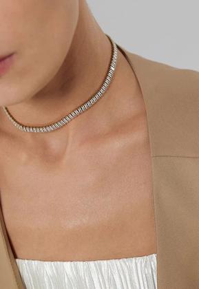Colar Importado Gargantilha Choker Riviera Cristal Zircônia Banhado Ouro 18k Antialérgico - Quick Shop Imagem de Colar Importado Gargantilha Choker Riviera Cristal Zircônia Banhado Ouro 18k Antialérgico